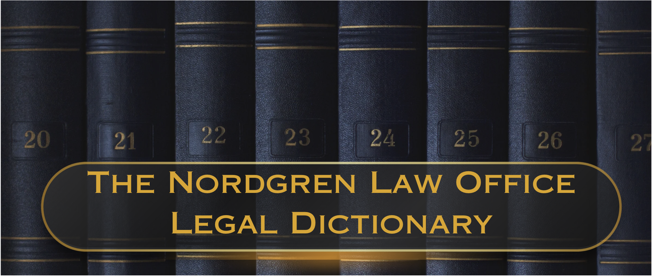 The Nordgren Law Office Legal Dictionary, Translating Legal Jargon, Legal books in the background