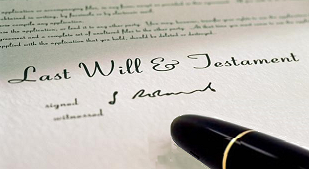 Picture of the end of a Will