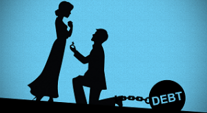 marriage proposal while suitor is in debt